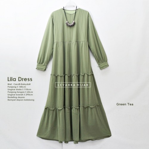 GAi-019 Lila Dress - Gamis Polos Ceruti Babydoll